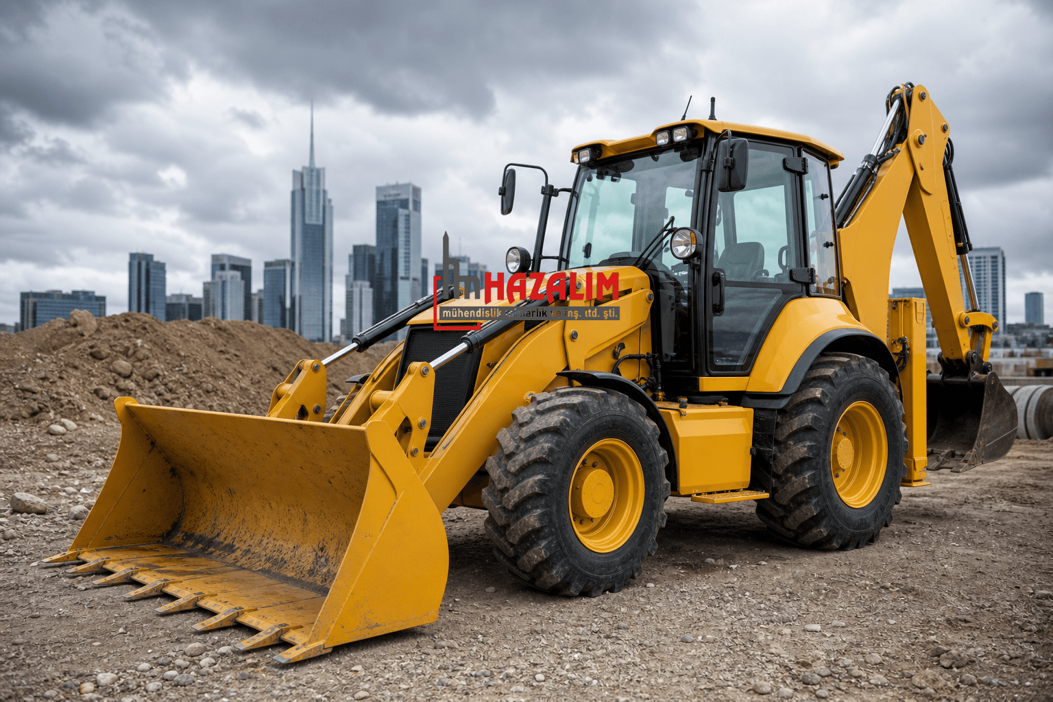 Hazalım wheeled JCB machinery fleet