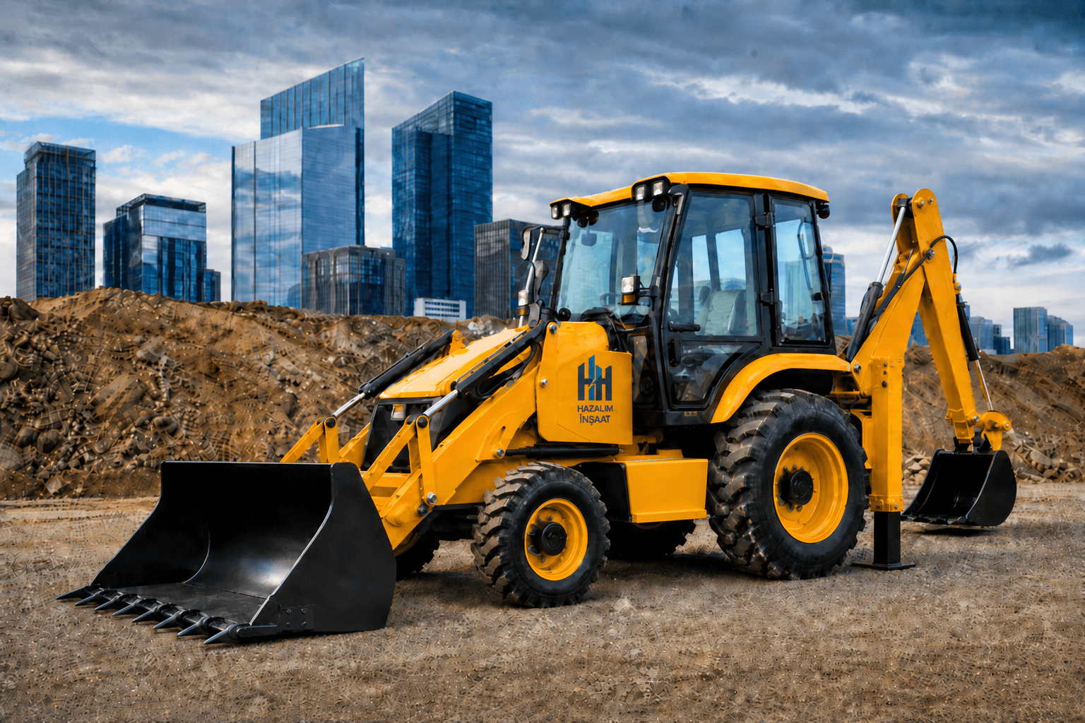 Hazalım wheeled JCB machinery fleet